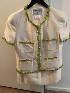 Chanel Vintage Kostüm, 90er Jahre, aus Seide, Gr. 40 - Bild 1 von 4