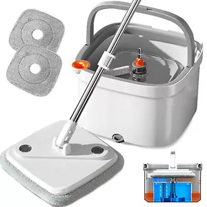 Set scopa e secchio spin con sistema acqua sporca e pulita autoseparante con 2 pastiglie - Foto 1 di 8