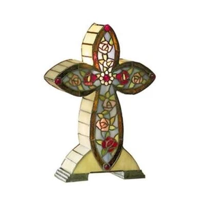 Dale Tiffany Flora Tiffany Cross Accent Lamp - Picture 1 of 1