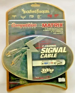 Old School Rockford Fosgate Matrix Competition 2CH Signal Cable — 3.0m/9.8ft - Picture 1 of 4