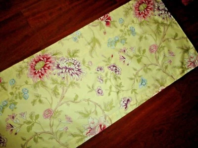 ROSE TREE SPRING TERRACE COTE COUTURE YELLOW PINK LILAC FLORAL (1) LINED VALANCE - Image 1 of 4