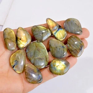 Lote de 11 piezas de piedras preciosas sueltas de briolette de labradorita natural de 381 quilates 29x21-38x30 mm #2835 - Imagen 1 de 4