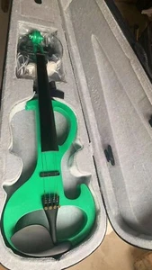 Estuche violín eléctrico 4/4 puente cuerda cable clavijas ébano auriculares #12 nuevo - Imagen 1 de 1