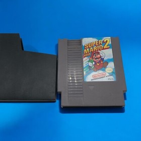 Super Mario Bros 2  (Nintendo, NES) Cartridge & Cover Only  - Pins are Cleaned