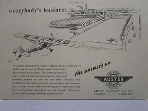 7/1947 PUB AUSTER STEEL AEROPLANE AIRCRAFT AVION TRAINER AUTOCRAT ORIGINAL AD - Picture 1 of 1