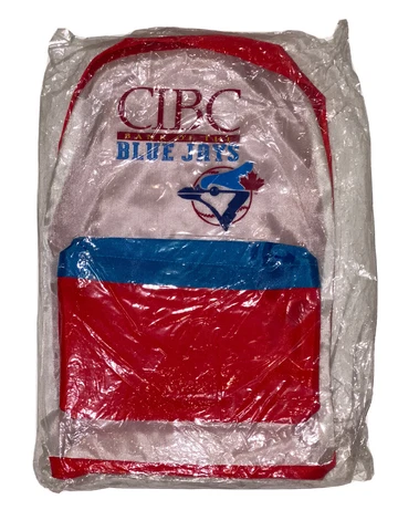Vintage Toronto Blue Jays CIBC Backpack Giveaway 1993! Still Sealed original bag Cover