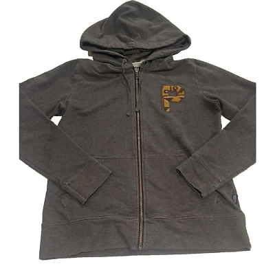 Patagonia Dark Gray Hoodie Full Zip Size Medium Large Wool P EUC Outdoor Lounge - Imagem 1 de 4