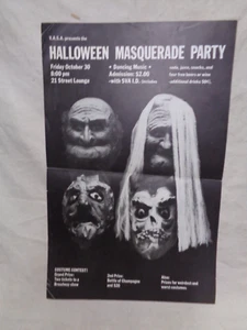 School of Visual Arts 1980 Halloween party Poster Vintage NYC original old - Picture 1 of 5