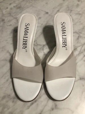 Sandalias Sam & Libby Talla 7M Color Blanco  Foto 1 de 4