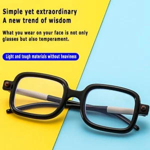 Vintage Black Square Eyeglasses Frame:Big Bold Fashion Statement for Women Men - Picture 1 of 4