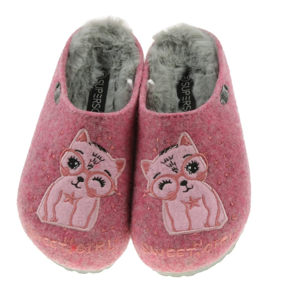Supersoft 542 343 Bio Home Kids Mädchen Hausschuh Clog Hüttenschuh Gr.28-35 - Bild 1 von 1