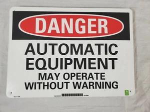 Lyle 10" x 14" Dieses Gerät startet automatisch Gefahr Schild - Bild 1 von 7