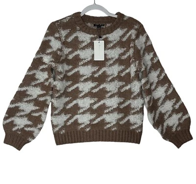 Suéter REVOLVE LINE & DOT para mujer pequeño caramelo/marfil de gran tamaño exterior nuevo con etiquetas Foto 1 de 4