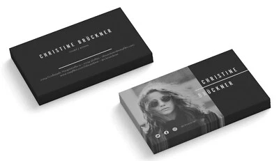 INFOWERK Visitenkarten gestalten - 2-seitig - Model - personalisieren mit Foto - Druck