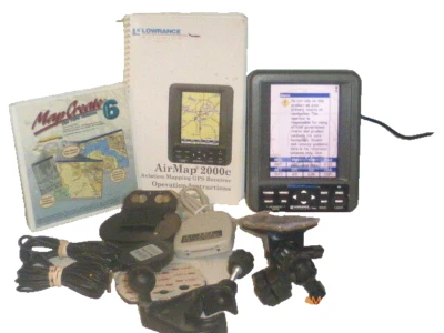Lowrance Avionics AirMap 2000c Aviation Mapping GPS Receiver + Antenna Manual ++ Foto 1 de 4