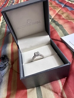 Anel de noivado de diamante princesa Adrianna Papell 1,33 ctw, ouro rosa 14k. - Imagem 1 de 3