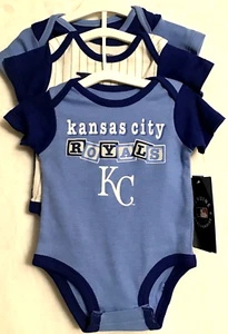 NEW! Kansas City Royals MLB Infant - Bodysuits 3-Pack - Size 0/3 months - Picture 1 of 4