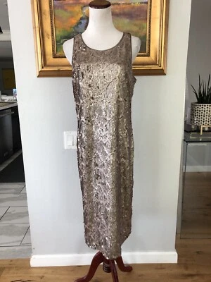 Vestido ETCETERA GLAMOUR Metálico SECUENCIA SEDA TALLA 8 Foto 1 de 4