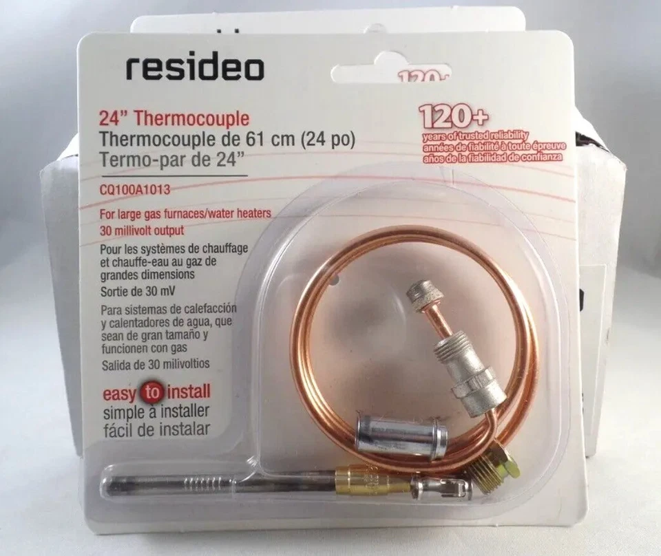 Honeywell Resideo 24" Thermocouple For Furnaces Heaters CQ100A1013