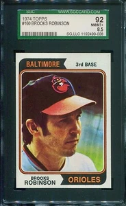 1974 Topps #160 Brooks Robinson SGC 8.5 Baltimore Orioles - Picture 1 of 2