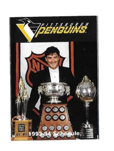 CALENDARIO OFICIAL DE BOLSILLO MARIO LEMIEUX PITTSBURGH PENGUINS TEMPORADA 1993/94 - Imagen 1 de 1
