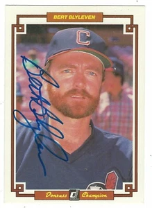 Autographed BERT BLYLEVEN Cleveland Indians 1984 DONRUSS Champion Card #42 w/COA - Picture 1 of 1