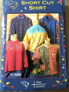 Four Corners 5983 Short Cut SHIRT small-XXlarge sewing pattern Uncut FF - Picture 1 of 4