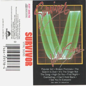 SURVIVOR Vital Signs Cassette Tape 1984 Scotti Bros. Records FZT 39578 - Picture 1 of 3