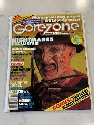 GoreZone #7 May 1989 w/ Posters; Nightmare 5; Night of the Demons; Horror Show - Image 1 of 3