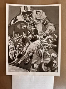 Foto de cable de fútbol americano vintage 1972 ABC Howard Cosell Don Meredith - Imagen 1 de 2