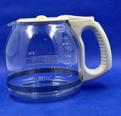 Mr. Coffee Glass Carafe PLD13 Coffeemaker Decanter White 12 Cup GC12 CGX20 DR12 - Image 1 of 4