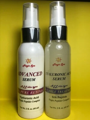 Suero de ácido hialurónico 2B * 2 oz retinol vitamina A, péptido de relleno de arrugas Matrixyl Foto 1 de 2