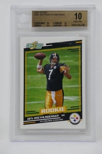 Puntuación #381 2004 Ben Roethlisberger Rookie Steelers 🔥Beckett 10 impecable 1/1 pop - Imagen 1 de 5
