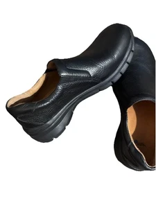 Nurse Mates WOMENS Black Leather Slip On Comfort Shoes 8.5 M Healthcare - Picture 1 of 6