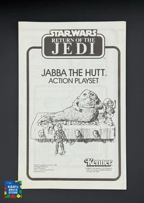 Juego de acción Jabba the Hutt 1983 de colección manual de instrucciones Kenner Star Wars  Foto 1 de 2