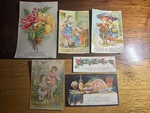 6- E. F. Bacheller Trade Cards- Printer-Lynn, MA.  U472 - Picture 1 of 5