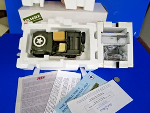 DANBURY MINT 1:16 WILLY'S JEEP Franklin Mint World War 2 Diecast Model Boxed New - Picture 1 of 22