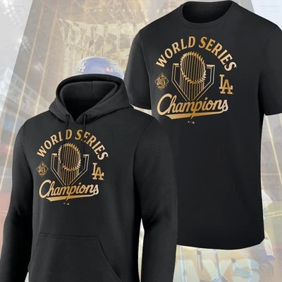 Camiseta con Capucha Los Angeles Dodgers 2025 Serie Mundial Campeones Vestuario Desfile Foto 1 de 4