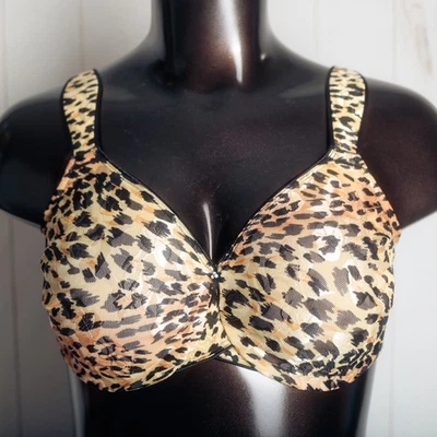 Wacoal 42DD Awareness Figura Completa Cobertura Sin Acolchado Sujetador UW Guepardo Foto 1 de 4