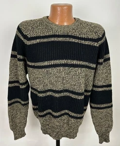 Vintage 90s Rugby Stripe Sweater Mens Large Ribbed Acryl Knit Raglan Crewneck - Bild 1 von 12