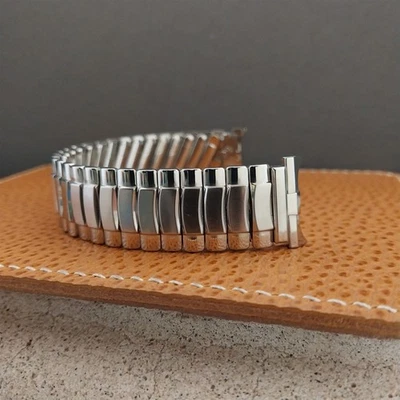 Correa de reloj Wyler Life-Guard JB Champion EE. UU. 1960 ancha de acero inoxidable vintage Foto 1 de 4