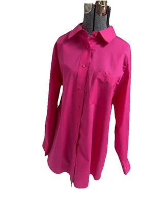 NEW Foxcroft NYC Top Size 20W Pink Wrinkle Free Blouse Cotton Blend Easy Care - Image 1 of 4