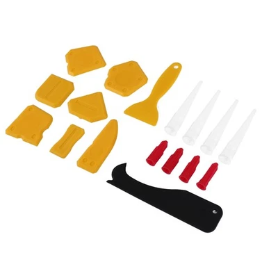 17 Pieces Caulking Tool Kit Silicone Sealant Finishing Tool Grout Scraper3434 - Image 1 of 4