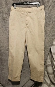Gap Pants Womens 10 Tan Everyday Straight Up Khaki Tapered Leg High Rise Stretch - Picture 1 of 7