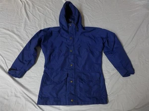 Vintage frühe 80er Jahre blaue REI Gore-Tex Regenjacke mit original Messing Druckknöpfen Medium - Bild 1 von 6