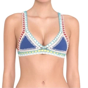Kiini Tuesday Bikini Top Purple Size Small Boho Crochet Hippie 60s 70s Festival - Picture 1 of 4