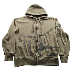 Tapout MPS Hoodie Herren klein grün Sweatshirt mit durchgehendem Reißverschluss MMA Grafik Logo Y2K - Bild 1 von 11