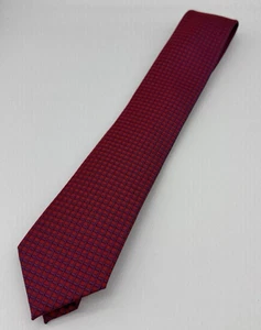 Lands End For American Airlines Red/Blue Check Classic Neck Tie NWOT - Picture 1 of 3