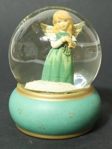 Goebel bola de nieve figura de abejorro? Bola de cristal figura bola de nieve 8,5cm ángel verde - Imagen 1 de 10