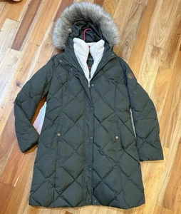 CHAQUETA CON CAPUCHA PARKA DE PIEL SINTÉTICA VERDE OLIVA TALLA M LAUREN RALPH LAUREN PARA MUJER - Imagen 1 de 20